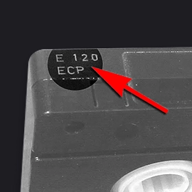 Кассета VHS c маркировкой